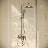 Стойка душевая из высокопрочного пластика, хром PL7CH-009DK РМС