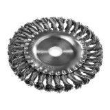 Щетка крацовка для УШМ диск 150мм проволока крученная стальная Matrix