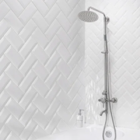 Стойка душевая с тропическим душем SUS124-009DK-1 РМС