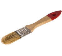 Кисть плоская 25х 5мм деревянная ручка натуральный ворс Color Expert
