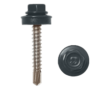 Саморез кровельный RAL7024 4,8х70 дерево  50шт графитовый серый Daxmer