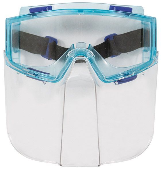 Очки защитные пластик прозрачные панорамные с щитком FIT 