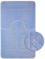 Коврик в ванную двойной  55х90 45х55 голубой Санакс