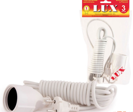 Удлинитель  3м 1 гн б/з 10А 250В Lux 