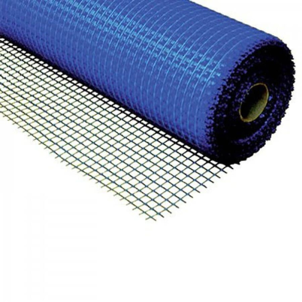 Сетка стеклотканевая 160г/м2 фасадная 10х10мм 1х20м синяя Fiberon---